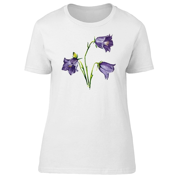 Purple Watercolor Cornflowers Tee Women’s – $13.29