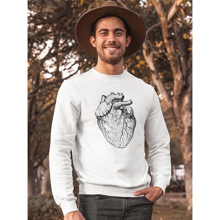 Heart Hand Draw Style Sweatshirt Men’s -Image by Shutterstock