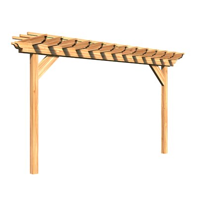 16 Ft. W x 4 Ft. D Solid Wood Pergola